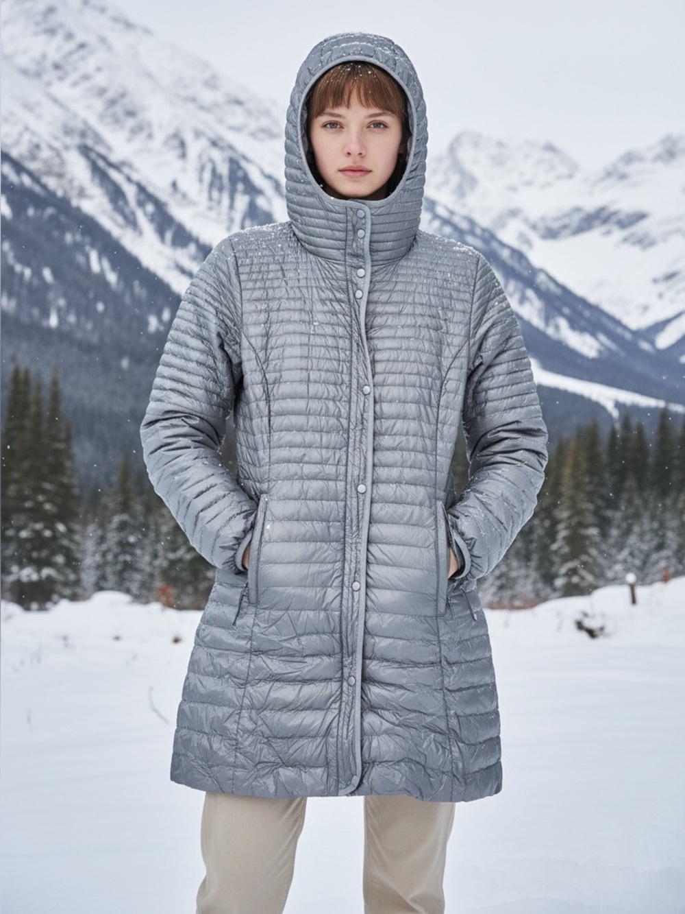 Patagonia Lightweight Fiona Parka Jacket Women’s Sz M Long Hooded Puffer